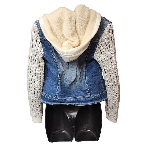 ☆Wallflower Knit Fur Sweater Denim Blue Jean Jacket☆ - Picture 2 of 2